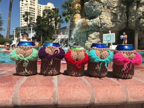 Bikini Top Pink Boob Cozy Crochet Cozy Breast Cozy Beer Etsy