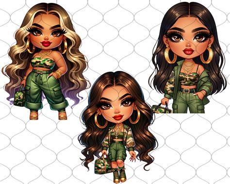 Chibi Latina Girl Boss Png Hot Latina Clipart Chibi Hispanic Woman Chibi Dolls Png Chibi