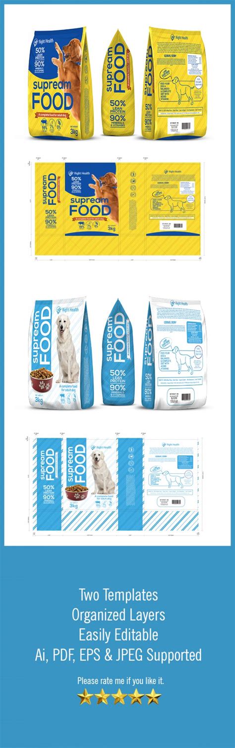 Dog Food Packaging Template Vol 41 Packaging Design Company India