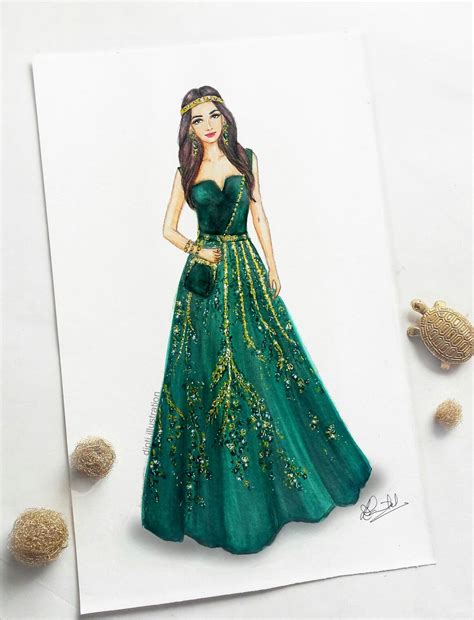 #fashion #eliesaab #hautecouture #illustration | Fashion illustration sketches dresses, Fashion ...