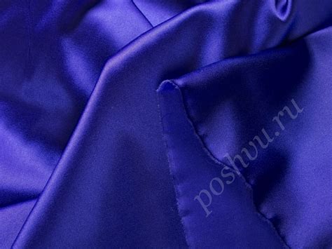 Атласный шелк, цвет - насыщенно-синий - купить ткань из новой коллекции ...