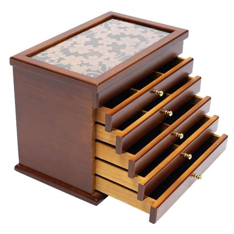 YIYIBYUS 11 6 In X 6 9 In Wooden Jewelry Box HG ZJ055 648 The Home