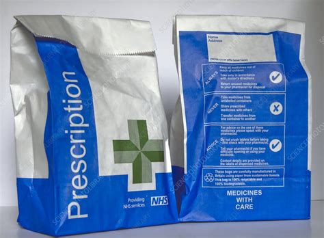 Nhs Prescription Bags Stock Image C0230317 Science Photo Library