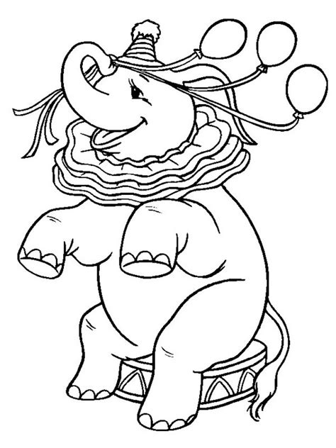 Circus Elephant Coloring Page Funny Coloring Pages
