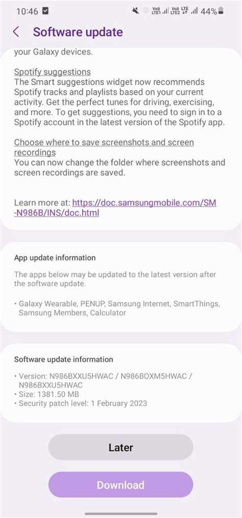 Samsung Software Updates On Twitter Samsung Galaxy Note Ultra One