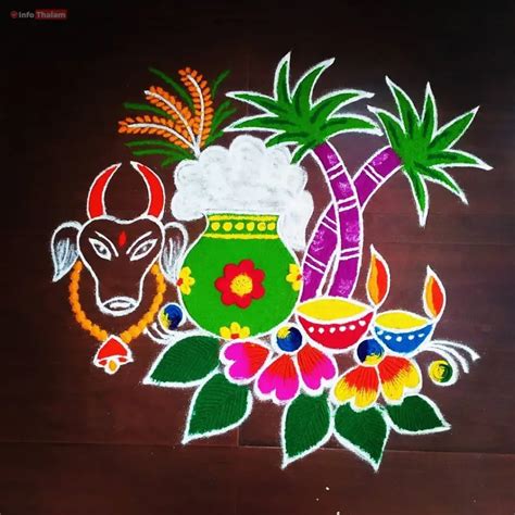 Mattu Pongal Kolam Designs