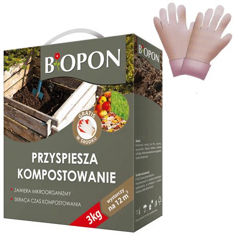 Komposter aktywator przyśpiesz kompost BIOPON 3kg 1242 Cena Opinie