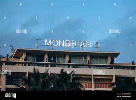 Cannes France 20 April 2024 Mondrian Hotel Sign In Cannes During