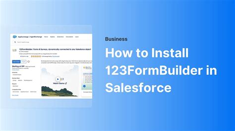 How to Install 123FormBuilder in Salesforce from AppExchange (Step-by ...