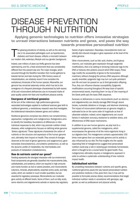 disease prevention  nutrition