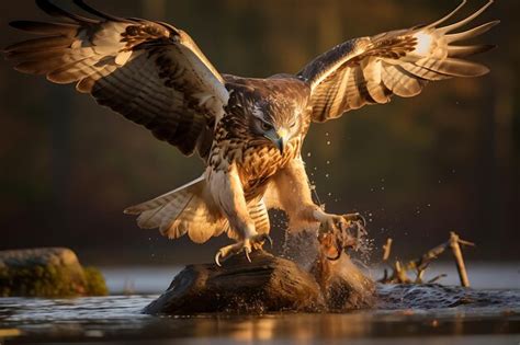 Premium Photo Hawk Diving Sharply For Its Prey