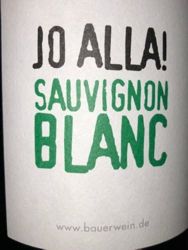 Emil Bauer Söhne Jo Alla Sauvignon Blanc Vivino US