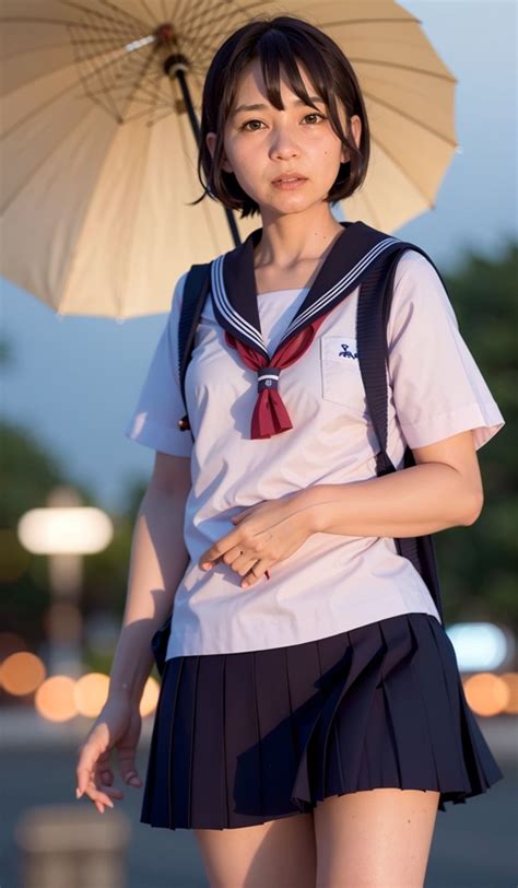 Woman Asian Babe Lifting Skirt Openlegs Created With SeaArt AI