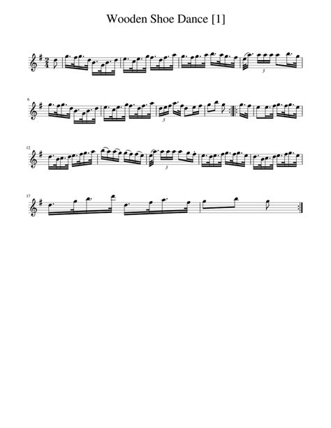 Wooden Shoe Dance Sheet Music For Piano Solo Easy
