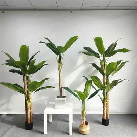 China Supplied Plastic Leaves Artificial Banana Tree Plant For