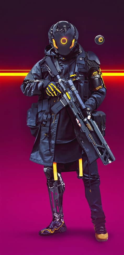 1440x2960 Cyberpunk Soldier Turbo Police 4k Samsung Galaxy Note 9,8, S9,S8,S8+ QHD ,HD 4k ...