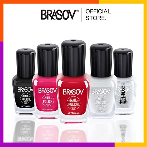 Jual Bpom Brasov Nail Polish Assorted Colours Kutek Warna Mix Campur Nude Dan Glitter