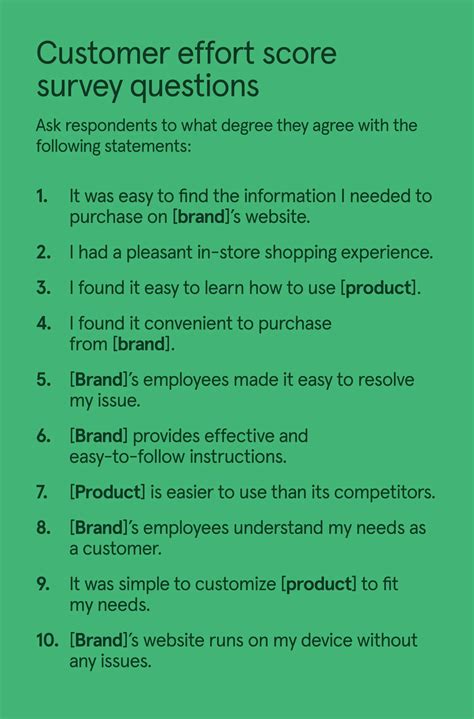 Customer Effort Score Survey Template