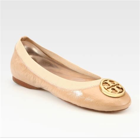 Tory Burch Caroline Nude Flat Gem