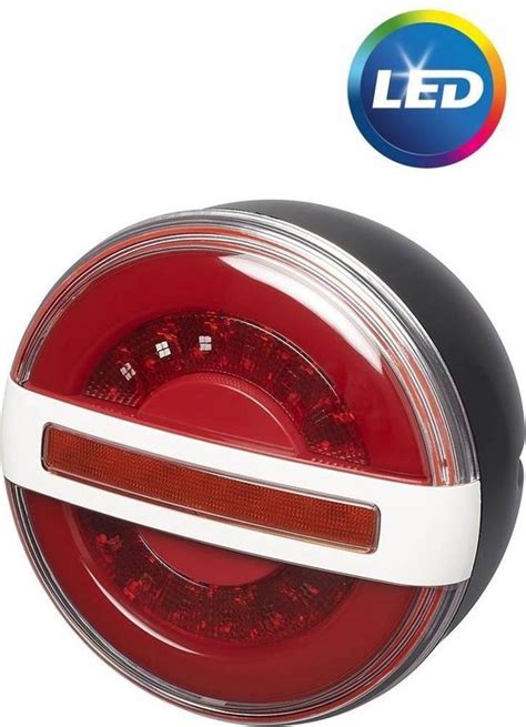 Led Achterlicht Rond Functies X Mm Dynamisch Knipperlicht