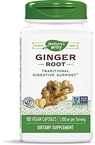 Amazon Nature S Way Ginger Root 550mg 180 Capsules Pack Of 2