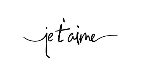 Premium Vector Je Taime Card Hand Drawn Positive Quote Modern Brush