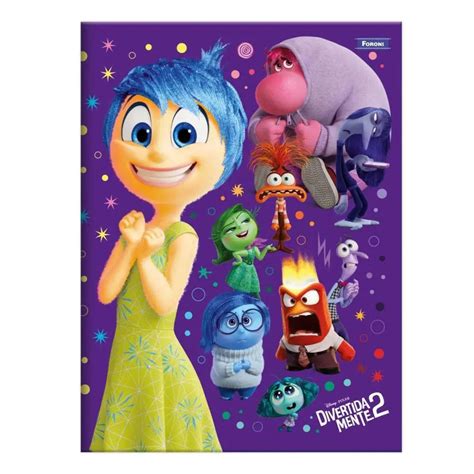 Personagem Roxo Divertidamente - Caderno Cartografia 80fls Esp Divertidamente 2 Roxo Foroni