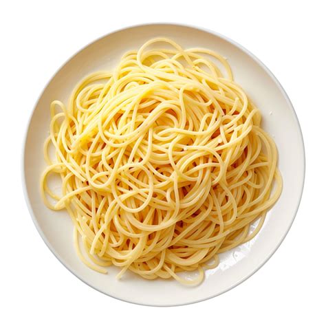plate  plain cooked spaghetti  transparent background  png