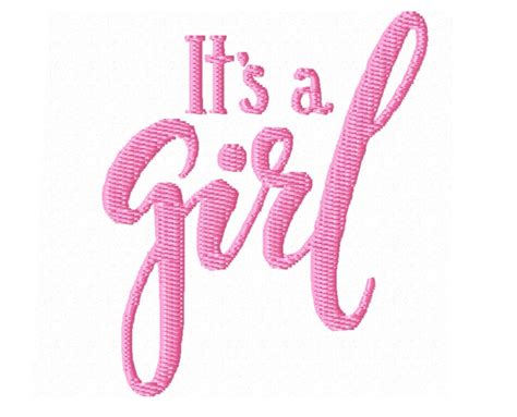 It S A Girl Machine Embroidery Design Great For Showers Etsy