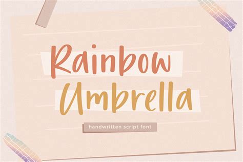 Rainbow Umbrella Font By Timur Type · Creative Fabrica