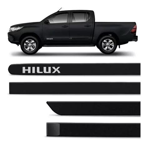 Friso Lateral Pintado Hilux 2005 A 2018 2019 Preto Atitude