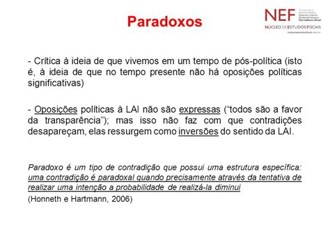 Paradoxos na concretização da LAI pela Administração Fiscal ppt carregar