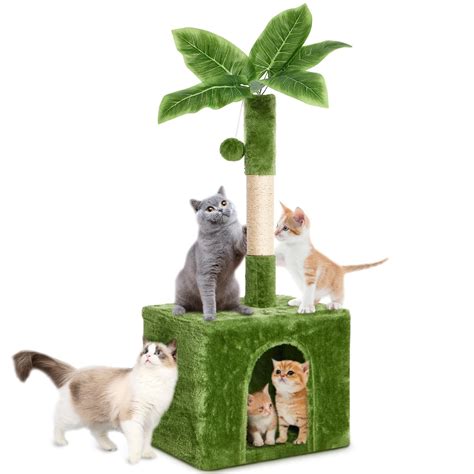 Tscomon 41 Cat House Cat Tree For Indoor Kitten Small Cats With Green