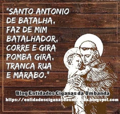 Ponto de quimbanda Santo Antônio de batalha Pomba Gira Tranca Rua e