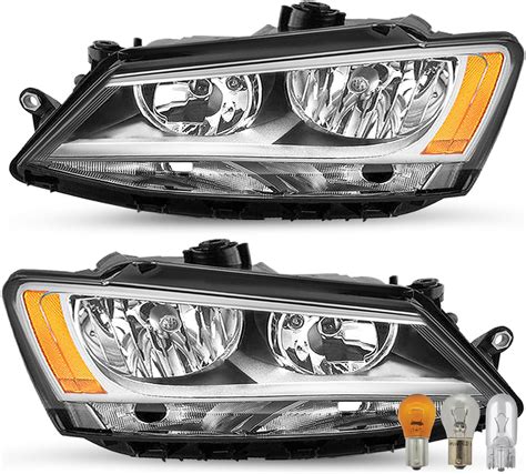 JSBOYAT Conjunto de faros halógenos de repuesto para VW Jetta MK6