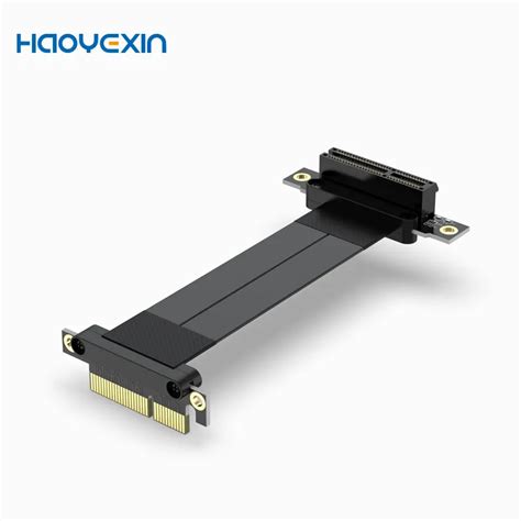 haoyexin PCI-E 4X Адаптер Riser Card 90 градусов | AliExpress