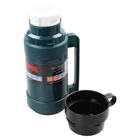 Thermos Glass Vacuum Flask Hot Cold Drinks Insulated Travel Flask Mug Coffee Cup EBay