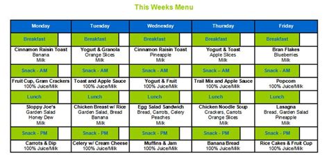 Sample Daycare Menu Like Their Lunch Ideas Daycare Meals Daycare Lunch Ideas Daycare Menu