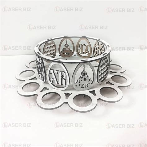 Круглая пасхальная подставка » maket.LaserBiz.ru - Макеты для лазерной ...