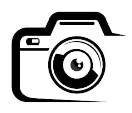 photography logo design black  white camera emoji white icons