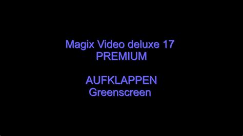 Magix Video Deluxe Premium Green Screen Pop Up Aufklappen Hd