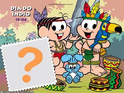 Dia do Índio Turma da Mônica | Colagem de Foto