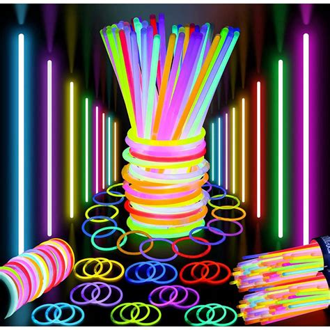 100pcs Glow Sticks Children Patriotic Party Favors Kid Glow in The Dark ...