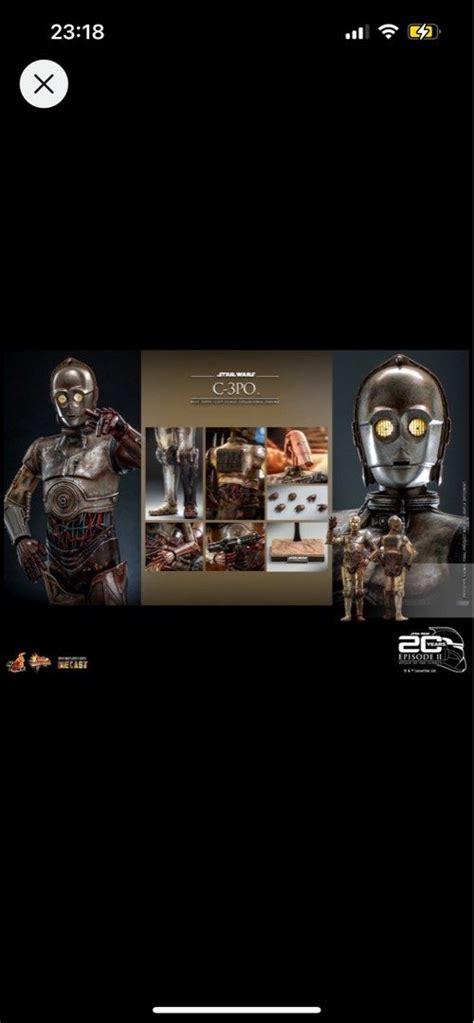 全新 mms650 c3po Hot Toys MMS650D46 Star Wars Episode II of the Clones 1 6 C 3PO R2D2