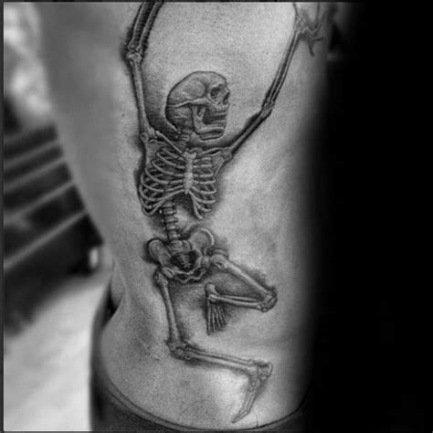 50 Dancing Skeleton Tattoo Ideas For Men - Moving Bone Designs