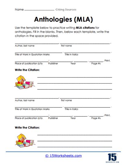 Citing Sources Worksheets 15 Worksheets