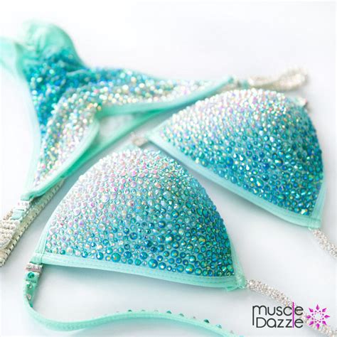 Light Blue Bikini Competition Suit CB422 Etsy