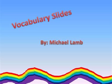 Ppt Vocabulary Slides Powerpoint Presentation Free Download Id2726101