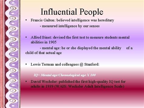 Chapter 9 Intelligence Psychological Testing Principle Types Of