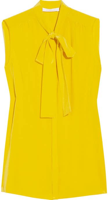 Chlo Silk Crepe De Chine Pussy Bow Blouse Shopstyle Tops